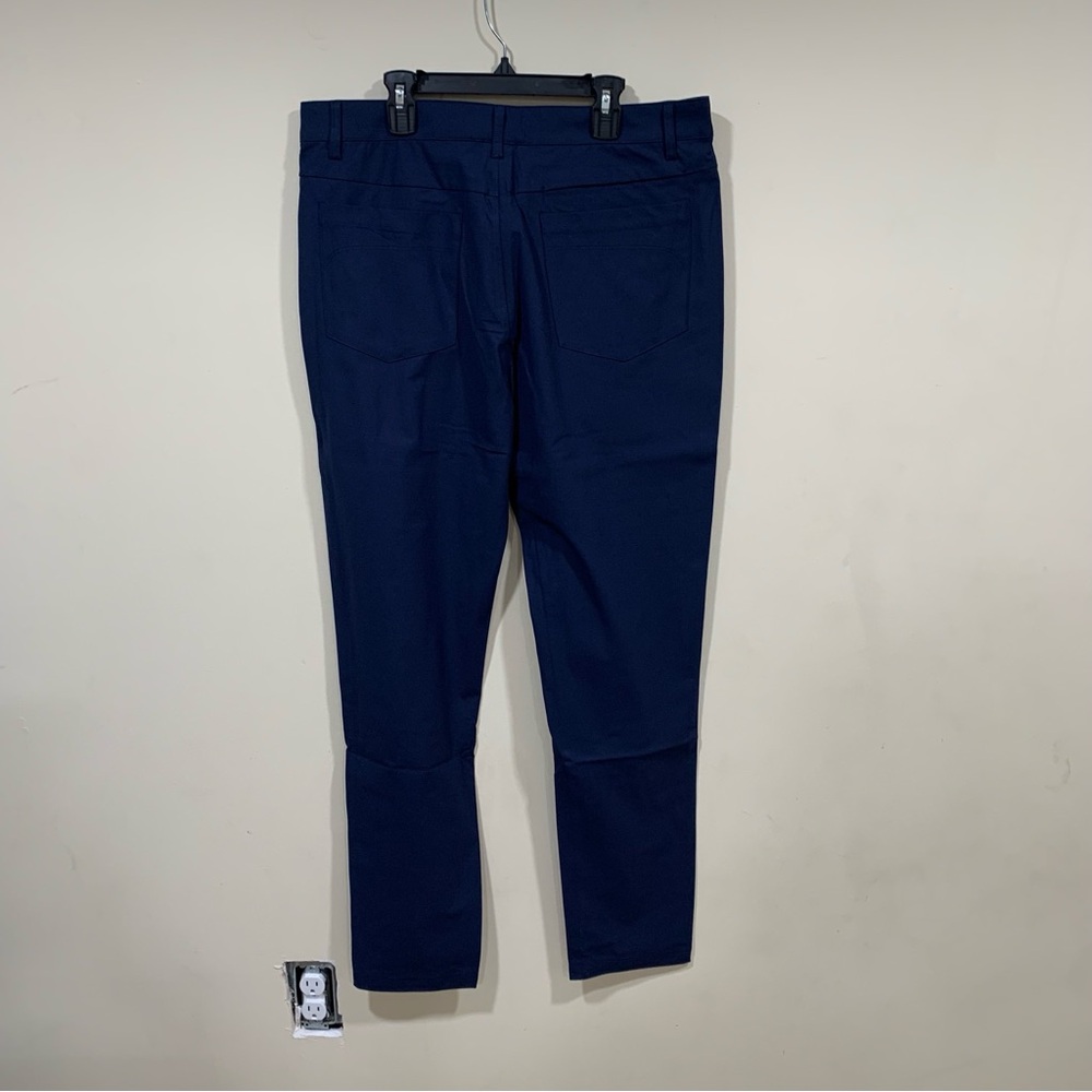 NEW Fabletics Pants Mens 34x32 Navy The Don 5 Pocket Slim Stretch Chino - Picture 10 of 10